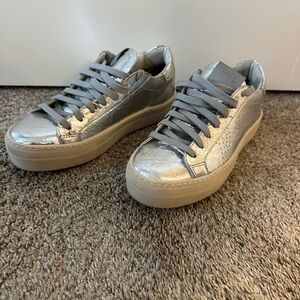 P448 Metallic Silver Women's Sneakers